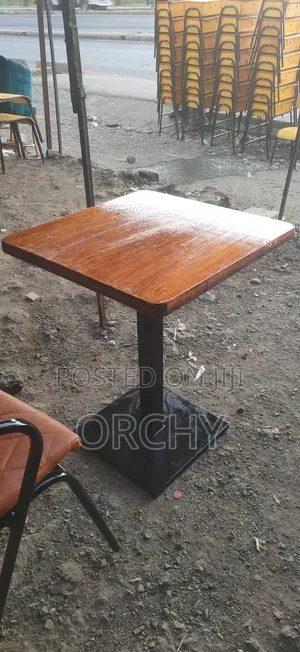 Wooden Top Outdoor Table