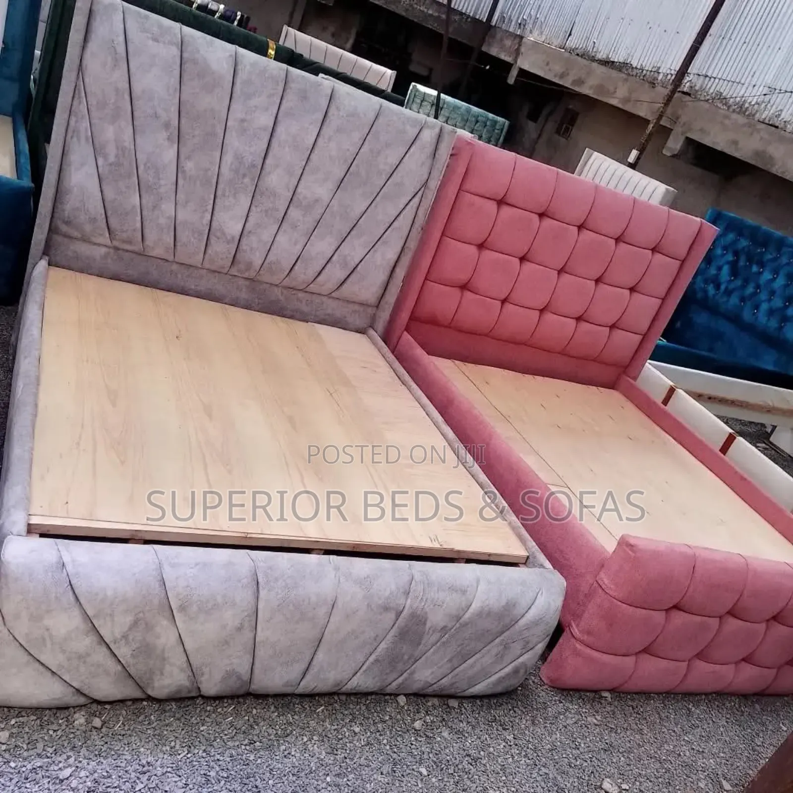 Modern Panel Upholstered Bed Size 5 by 6