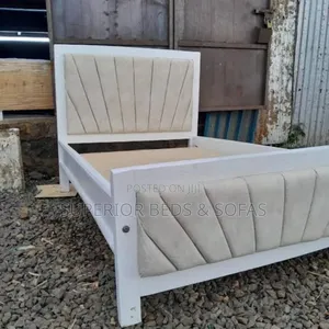 Upholstered 4 by 6 Wooden Bed