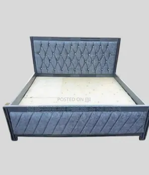 Grey Upholstered Bed Frame Size 5 by 6