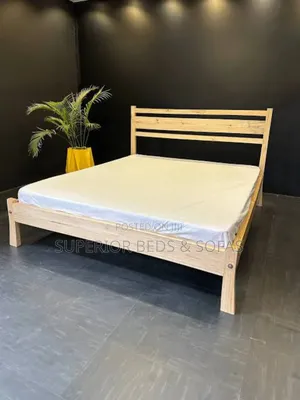 Minimalist Wooden Slatted Bed Size 5 by 6