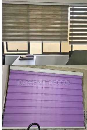 Beige And Purple High Quality Material Vertical Blinds