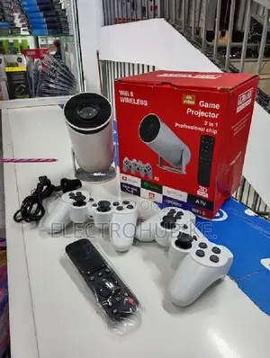 Hy300 Pro Android Projector 2+16 + Wireless Gaming Controllers.