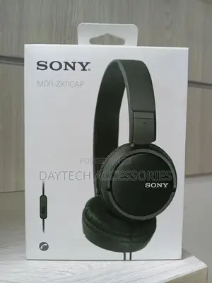 Sony MDR-Zx110ap on-Ear Headphones With Built-in Microphone (Black)