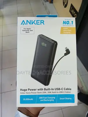This Is the Anker Nano Power Bank (, 30w, Built-in Usb-C Cable).