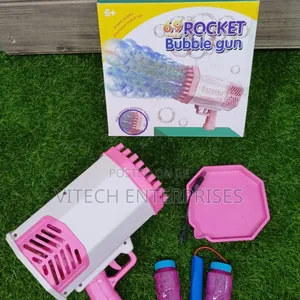 Rechargeable 69 Holes Rocket Bubble Gun