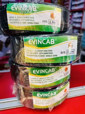 Evincab 6.0mm Single Core Wiring Cable 90m Wire(Black) – High Quality