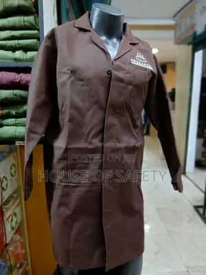 Easy Put on or Remove Dust Coats Brown