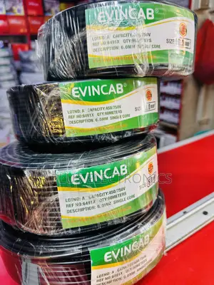 Evincab 6.0mm Single Core Wiring Cable 90m(Black) – Professional Grade