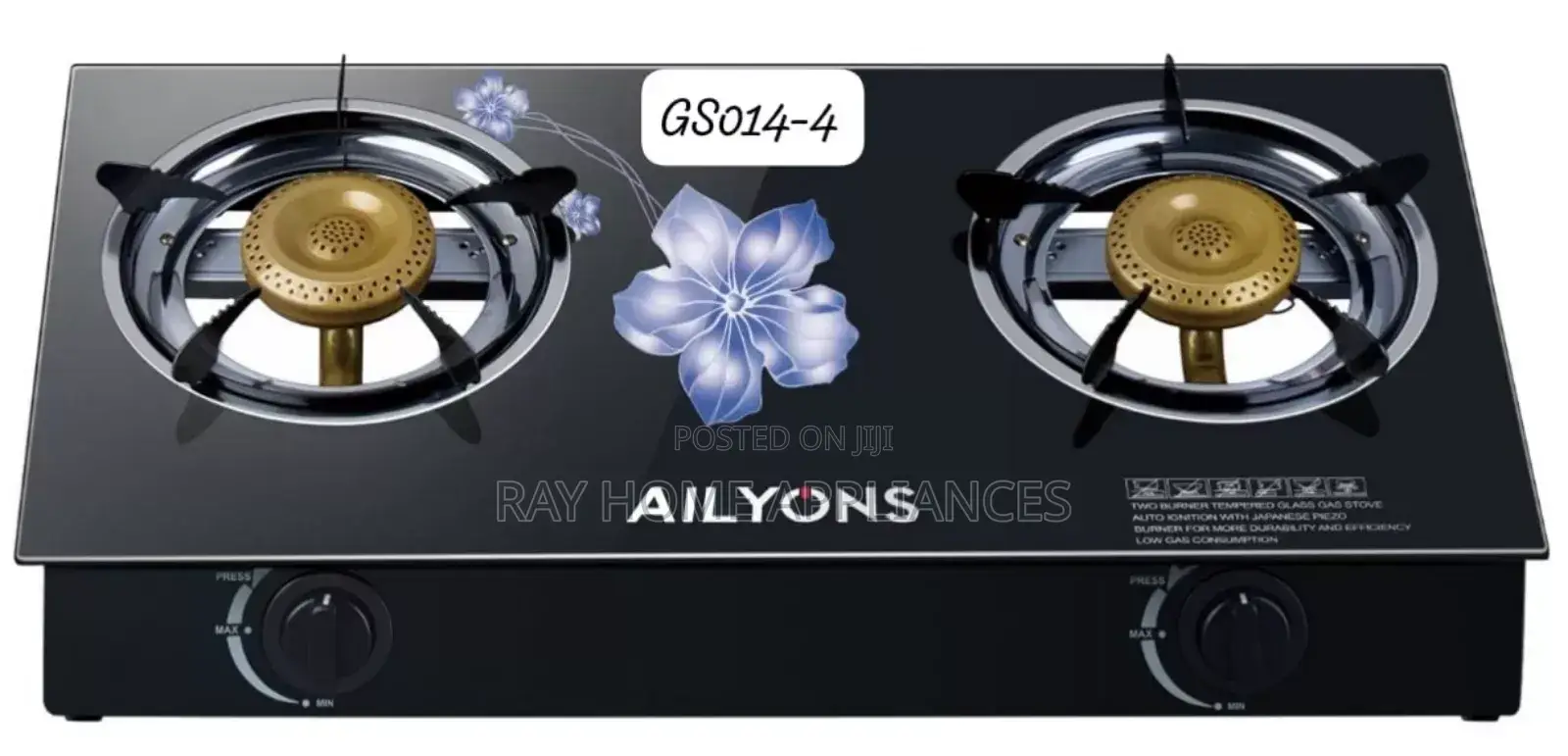 2 Burner Ailyons Glass Top Cooker