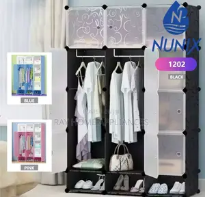 Nunix Portable 3- Column Plastic Wardrobes 
 in Different Colours