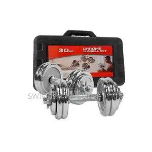 Chrome Dumbells 30kg With Case
