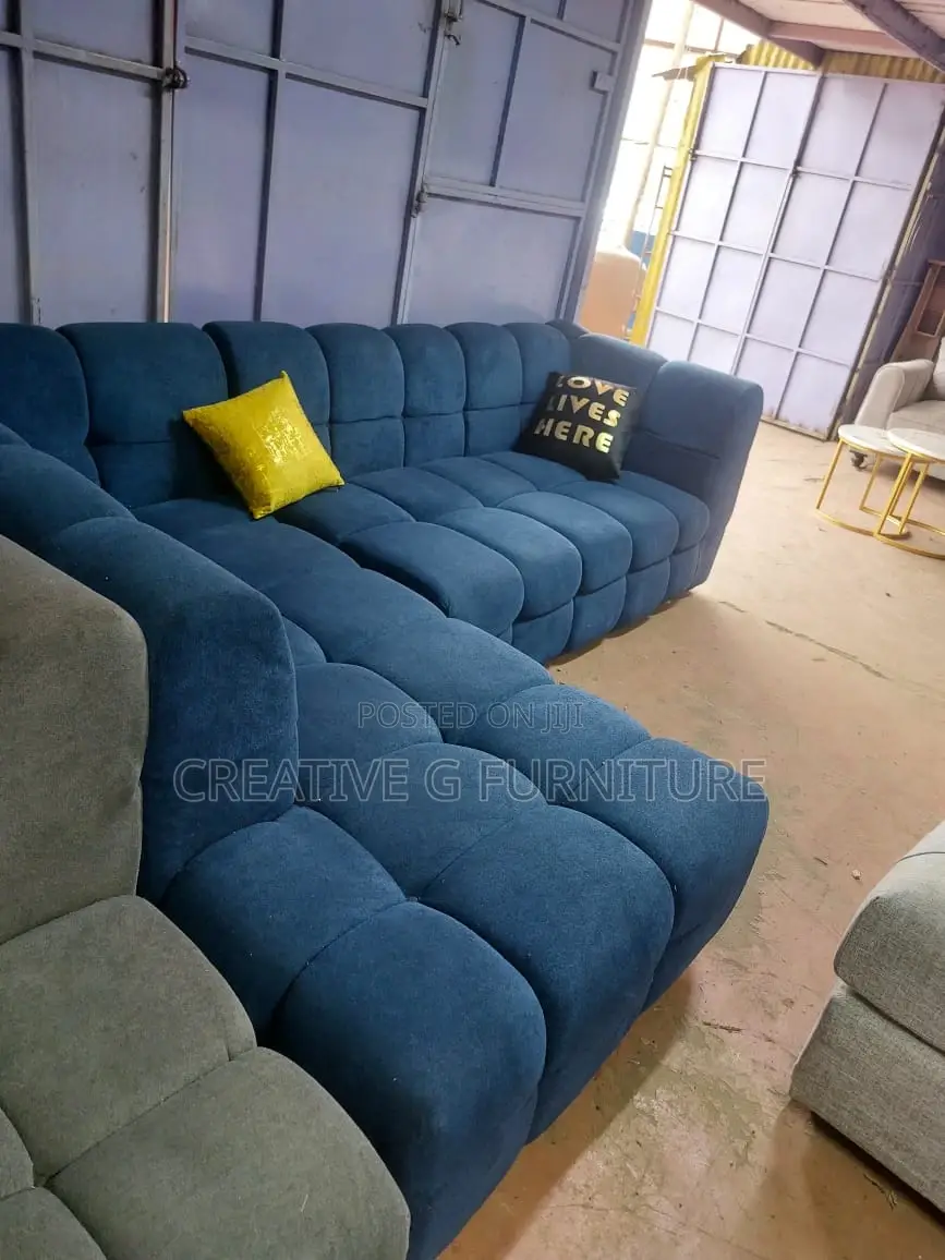 Comfy Blue 6-Seater Sofa