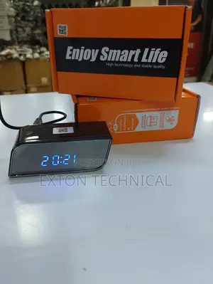 Clear Night Vision Indoor Security Wifi Table Clock Hidden Spy Camera