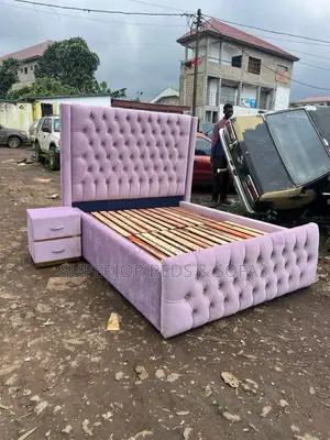 5x6 Chic Pink Tufted Bed