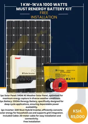 1kw-1kva 1000watts Must R-energy Battery Kit