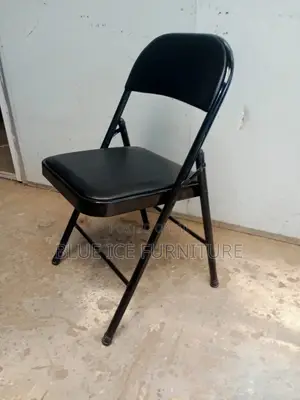 Black Leather Foldable Chair