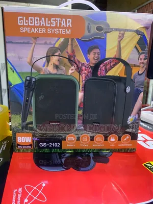 Globalstar Speaker System Tf Card Aux Input Usb Microphone