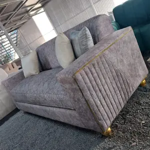 Modern Grey Fabric 3 Seater Sofa