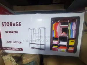 Portable Three Column Metallic Wardrobe