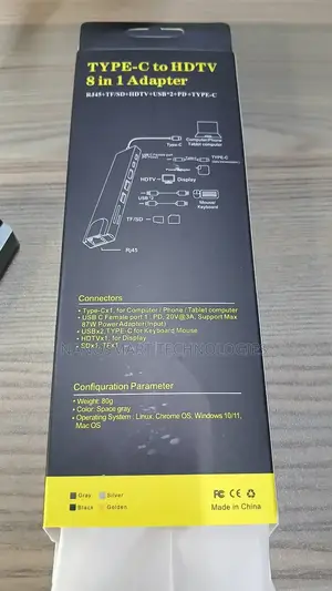 Type C to HDTV 8 in 1