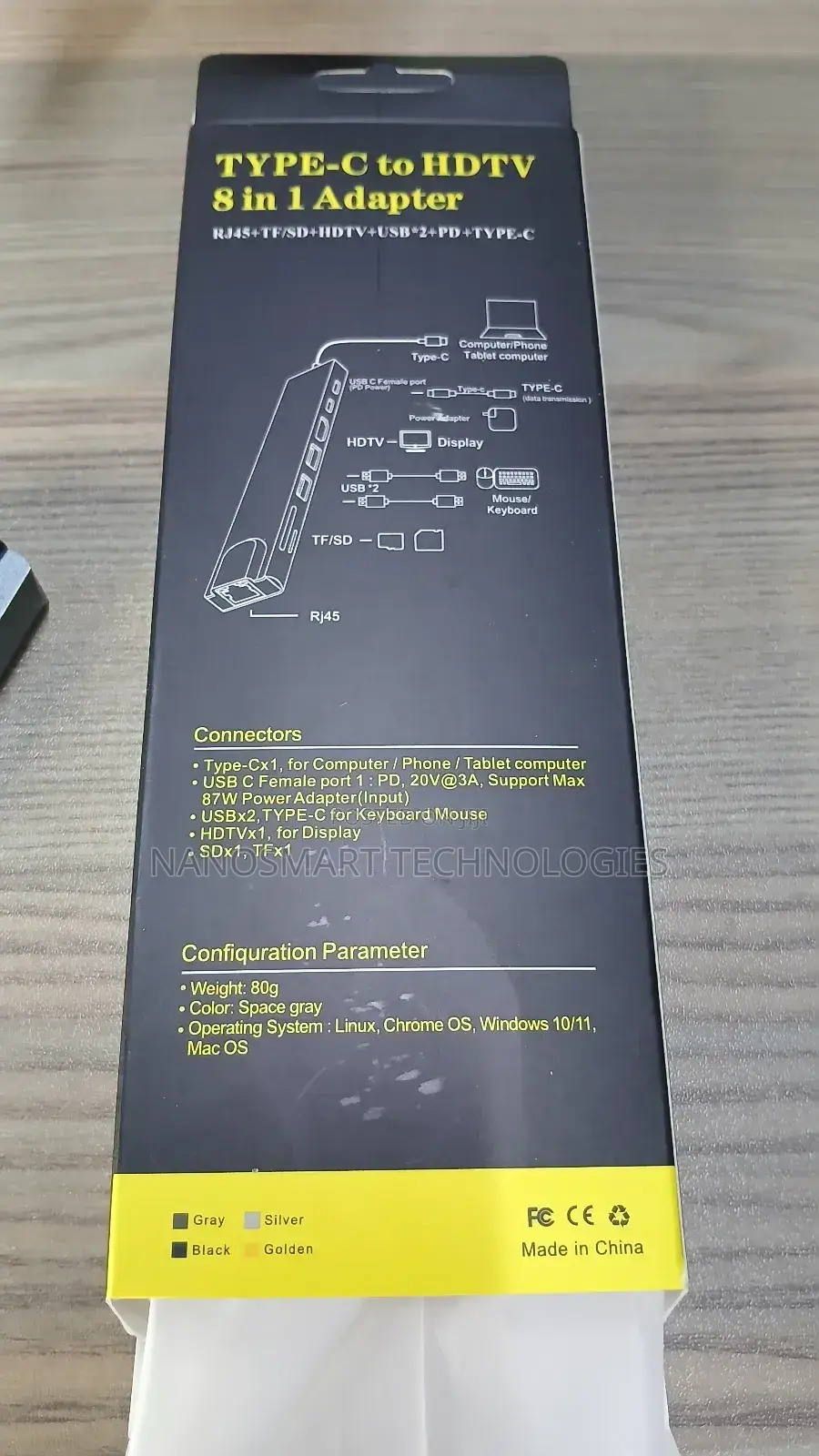 Type C to HDTV 8 in 1