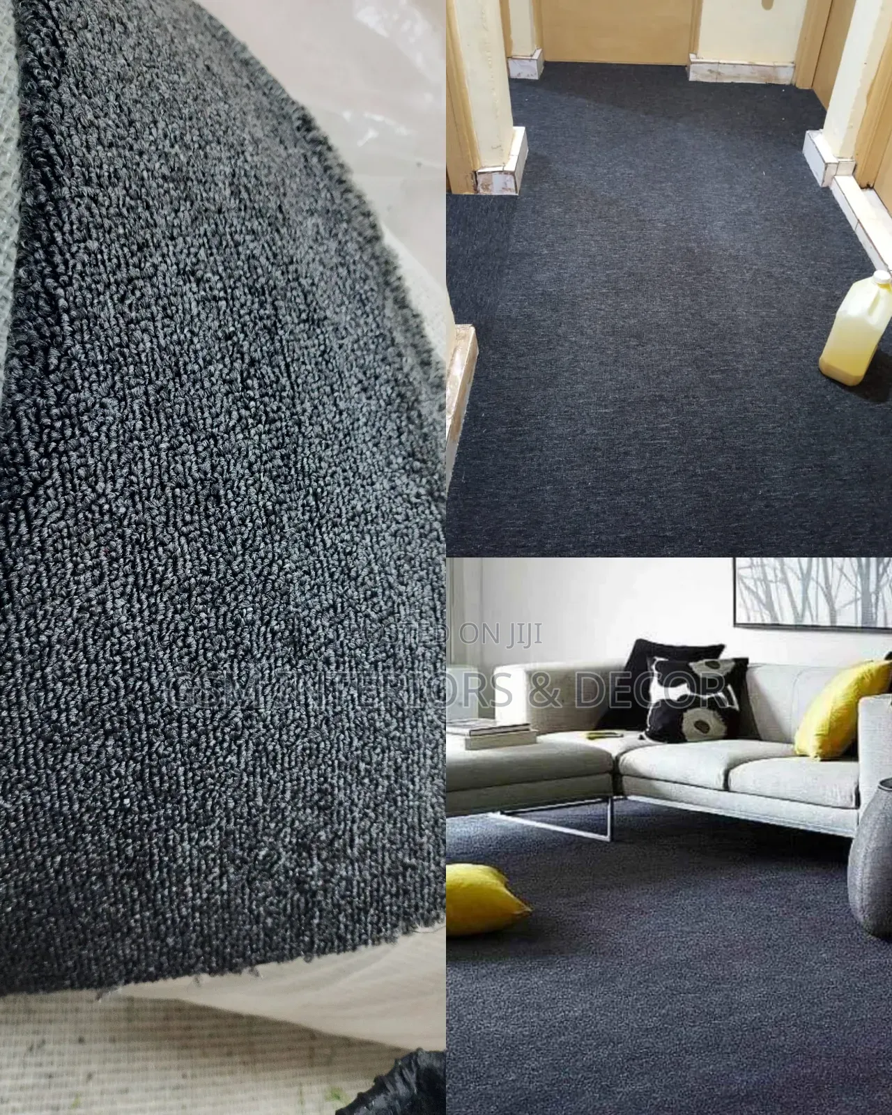 Wall to Wall Carpets in Dark Grey Deep Colours