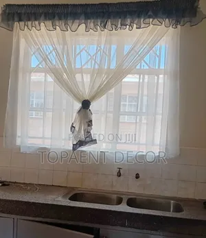 Window Kitchen Plain ,Clear White Window Curtains