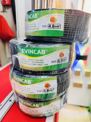 Evincab 4.0mm Single Core Cable 90m(Black) – Pure Original Copper