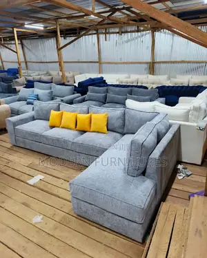 Dark Grey 7 Seater L Sofa