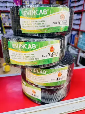 Evincab 4.0mm Single Core Cable 90m(Black) – Clean Copper, No Mix