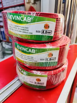 Evincab 4.0mm Single Core Wiring Cable 90m(Red) – High Power Capacity
