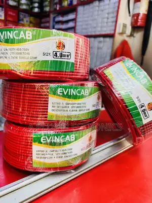 Evincab 4.0mm Single Core Wiring Cable 90m(Red) – Strong, Reliable