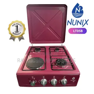 New Model Nunix Table Top Cooker 3 Gas + 1 Electric Burner Stove
