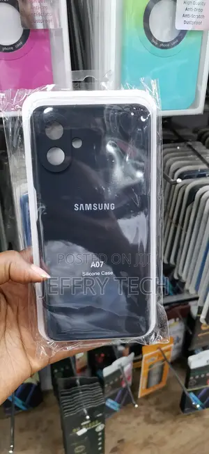 Simeordo Liquid Silicone Case for Samsung Galaxy A07-Black