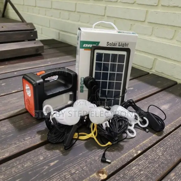Dat at-9011b Portable Solar Lighting System With Torch and Led Bulbs