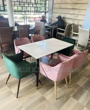 Modern Marble Dining Table and Chairs
