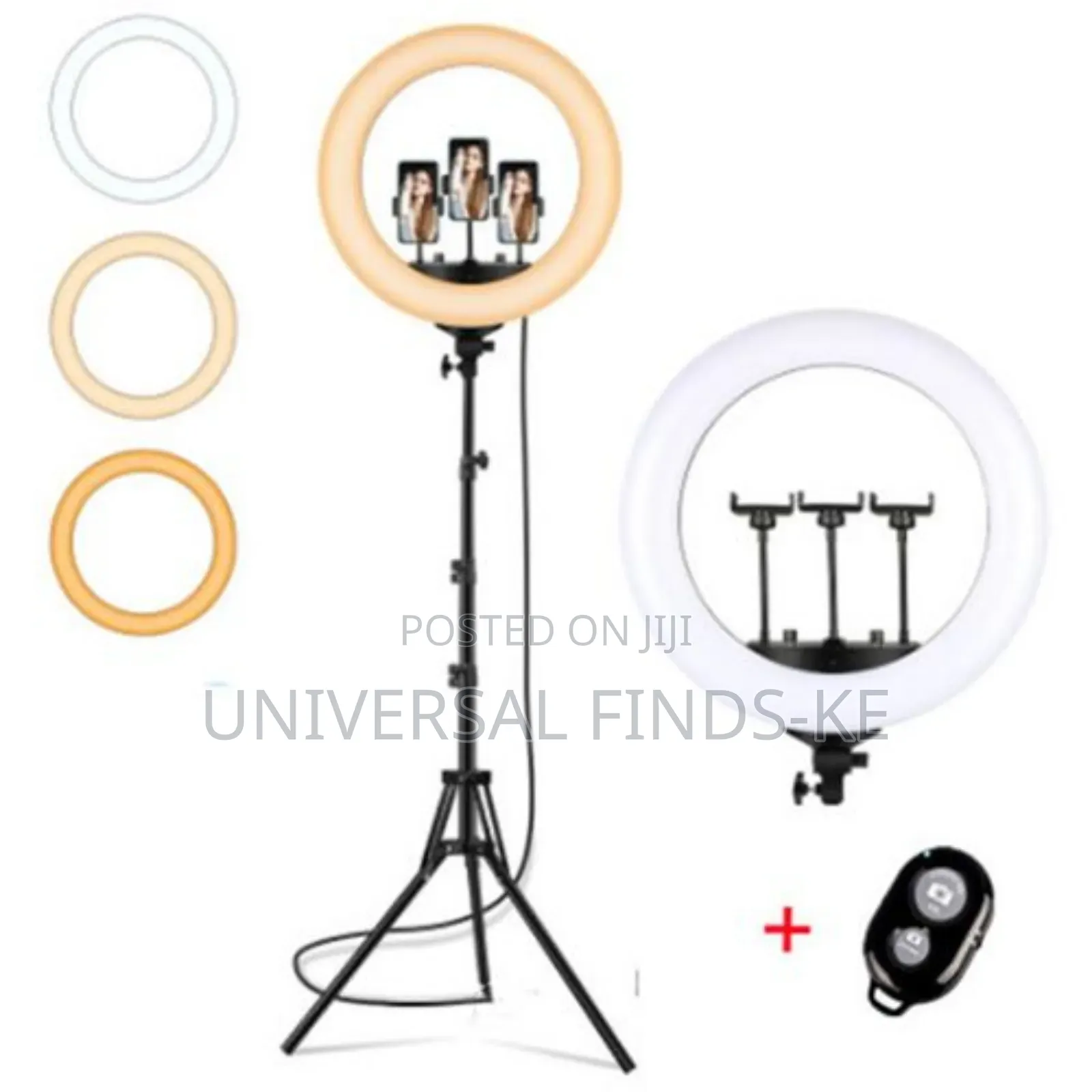 Ring Light With 3 Phone Holders