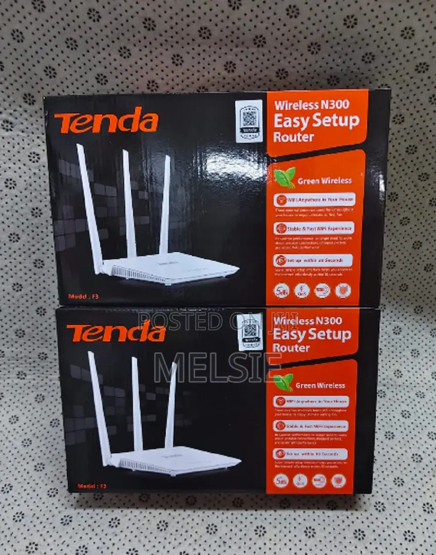 Tenda F3 300mbps Wireless Router - Three External Antennas Boost
