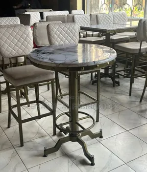 Grey Bar Height Table Set