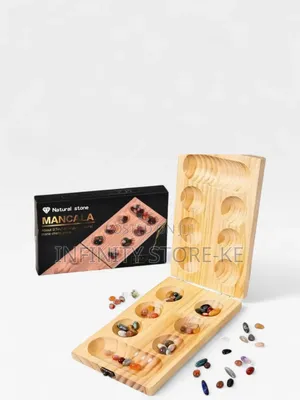 Mancala Board Game Wooden Strategy Game Family Fun Classic Tabletop