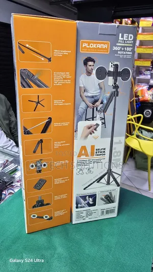 A1 Selfie Stick Tripod 1.8 Meter With Dual Light
