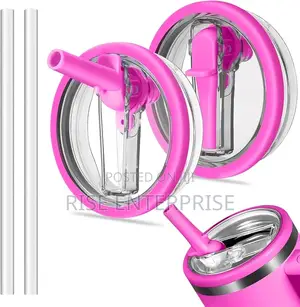 Stanley Mug Replacement Spill Proof Lid With Flip Cover Straw -Pink
