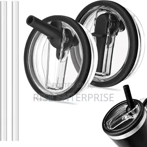 Stanley Cup Replacement Spill Proof Lid With Flip Cover Straw Black