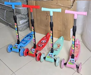 Heavy-Duty Foldable Quality Kids Kick-Scooters With Led Lights