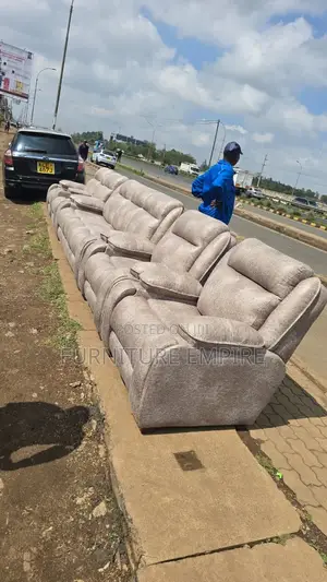 Clear 7 Seater Semi Recliner Sofa 3,2,1,1
