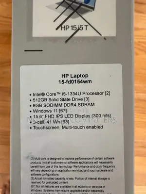 New Laptop HP 15 8GB Intel Core i5 SSD 512GB