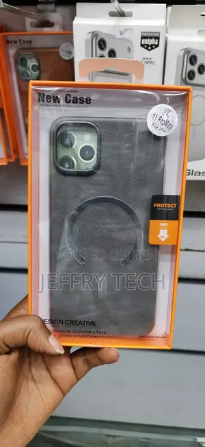 Jaroie iPhone 11 Pro Max Leather Back Case Compatible With Magsafe