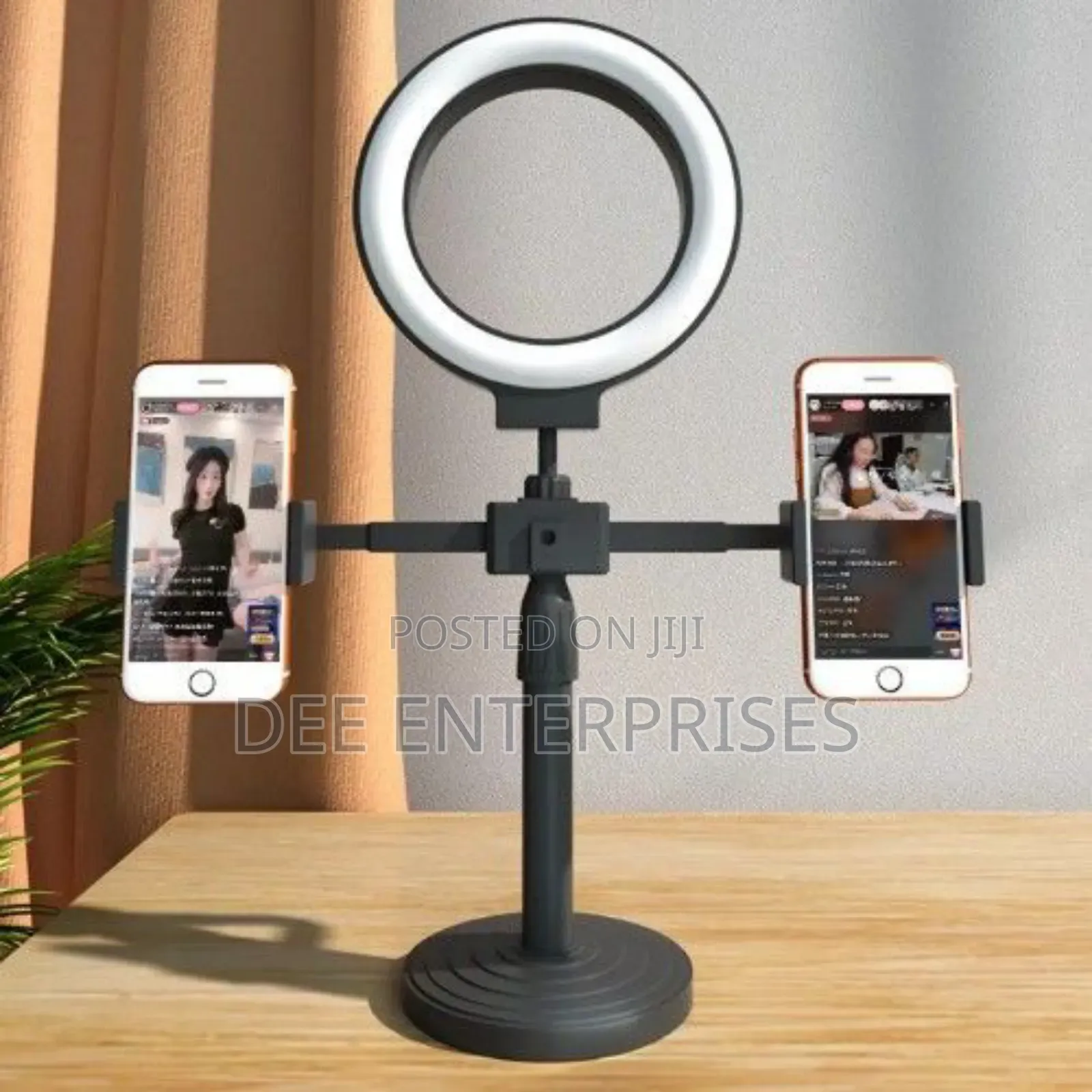 Double Phones Tripod 6 Inch Ring Light