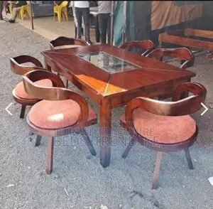 Elegant Plush 6 Seater Dining Set